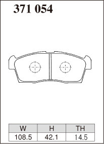 DIXCEL ディクセル ブレーキパッド EC エクストラクルーズ フロント用 ワゴンR MH21S H15.9～H16.11 NA 4WD 車台No.～460000_画像2