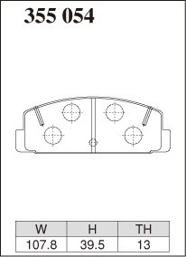 DIXCEL ディクセル ブレーキパッド Mタイプ リア用 ファミリアワゴン BJ5W H10.4～H15.10 4WD_画像2