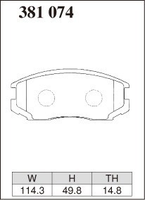 DIXCEL ディクセル ブレーキパッド Mタイプ フロント用 テリオスキッド J111G J131G H11.12～H12.4_画像2