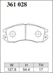 DIXCEL ディクセル ブレーキパッド Mタイプ フロント用 レガシィツーリングワゴン BG3 BG4 H5.9～H8.6_画像2