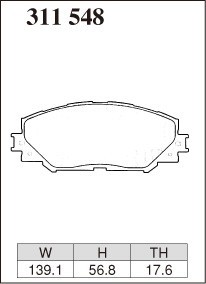 DIXCEL Dixcel brake pad M type front Prius α ZVW40W ZVW41W H23.5~