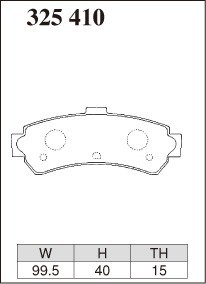 DIXCEL ディクセル ブレーキパッド Mタイプ リア用 ルキノ・ハッチ FN15 H7.1～H12.8 3ドア ハッチバック リアディスク_画像2