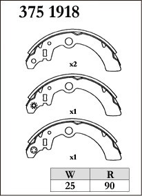 DIXCEL Dixcel brake shoe RGM type rear Alto HA23S HA23V H12.12~H15.8