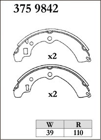 DIXCEL ディクセル ブレーキシュー RGSタイプ リア用 ジムニーシエラ JB31W JB32W H5.5～H9.12_画像2