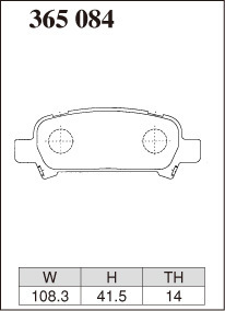 DIXCEL ディクセル ブレーキパッド Sタイプ リア用 レガシィB4 BE5 H10.12～H15.4 RSK A～D型_画像2