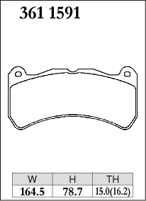 DIXCEL ディクセル ブレーキパッド RAタイプ フロント用 インプレッサ GDB H18.12～H19.11 WRX STi タイプRA-R 6POT_画像2