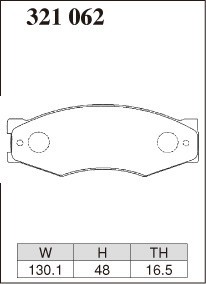 DIXCEL ディクセル ブレーキパッド Zタイプ フロント用 キャラバン VRE24 VRGE24 CRGE24 S62.10～H4.10_画像2