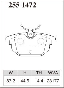 DIXCEL ディクセル ブレーキパッド Mタイプ リア用 フィアット ティーポ 160C2 H5～H7 1.6L 車台No.2764701～_画像2