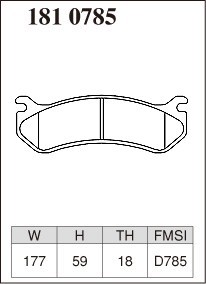 DIXCEL Dixcel brake pad M type front Chevrolet Tahoe 4.8 V8/5.3 V8 H12~H12 2WD rear disk 