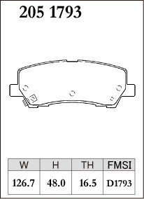 DIXCEL ディクセル ブレーキパッド Mタイプ リア用 フォード マスタング H26.11～ V8 5.0L パフォーマンスパッケージ除く_画像2