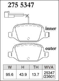 DIXCEL Dixcel brake pad M type rear Fiat abarth 595 competizione 312141 312142 31214T H28.2~ Brembo