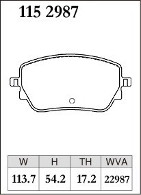 ディクセル ブレーキパッド Mタイプ リア ベンツ CLAクラス シューティングブレーク(X118) AMG CLA45S 4マチック 118654M R1.12～_画像2
