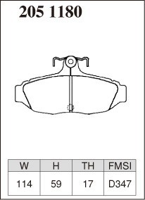 DIXCEL Dixcel brake pad M type rear Ford Mustang 1FATP42 1FATP45 S62~H5 V8 5.0L