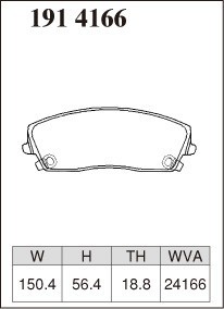 DIXCEL ディクセル ブレーキパッド Xタイプ フロント用 クライスラー 300 LX36 H24.12～ V6 3.6L Fr.320mm DISC_画像2