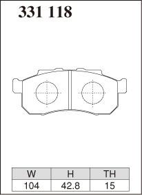 DIXCEL ディクセル KS ブレーキパッド＋ディスクローターのセット フロント用 トゥデイ JA1 JW1 JW2 H2.2～_画像2
