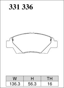 ディクセル ブレーキパッド Zタイプ フロント フィット GE6 H21.11～H25.9 スポーティエディション 車台No.1300001～ VSA付・リアディスク_画像2