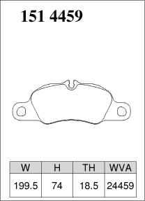 ディクセル ブレーキパッド REタイプ フロント用 ポルシェ 911(997) カレラ4/タルガ4 997MA102 H20.7～H23.11 3.6L 車台No.99Z9S7#####～_画像2