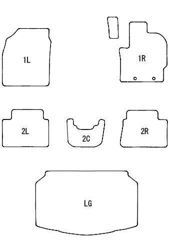 Clazzio クラッツィオ カスタムフロアマット1台分セット 2列車用フルセット ヤリス MXPA10 KSP210 R2/2～ ガソリン車 2WD車 AT車