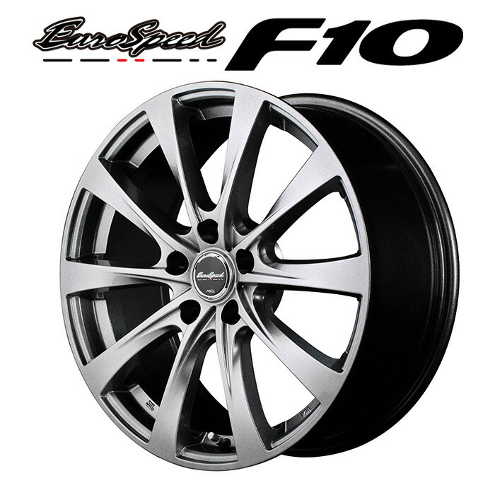 MID ユーロスピード F10 (メタリックグレー) アルミホイール 4本セット 17×7.0J 5H PCD100 +50_画像1