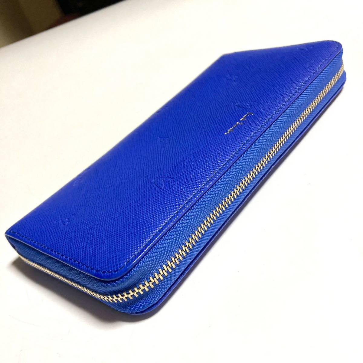 未使用☺︎Paul Smith ポールスミス 長財布 スミシーハート 青 財布