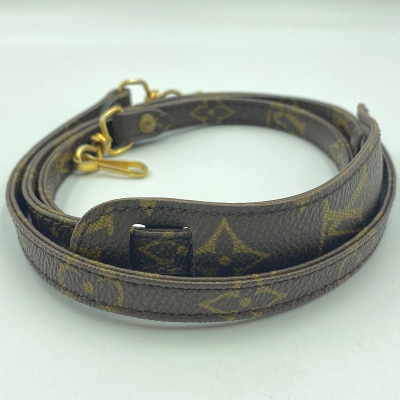 [ used ]Louis Vuitton shoulder strap old model < accessory > monogram Louis Vuitton Brown bag accessory Gold metal fittings 