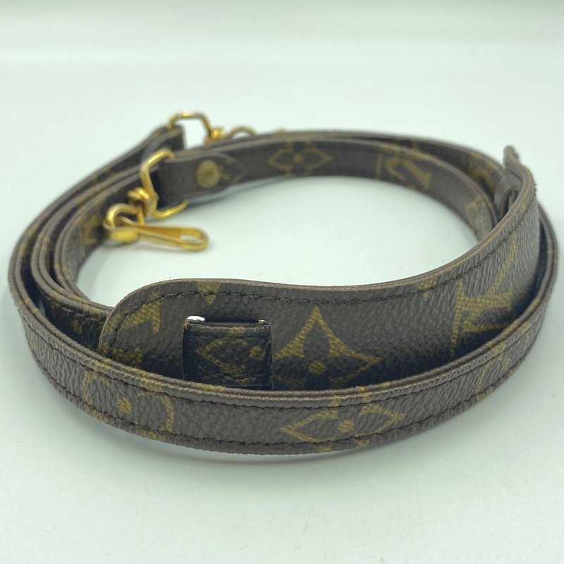 【中古】Louis Vuitton ショルダー ストラップ 旧型 ＜アクセサリー＞ モノグラム ルイヴィトン ブラウン バッグアクセサリー ゴールド金具_画像1