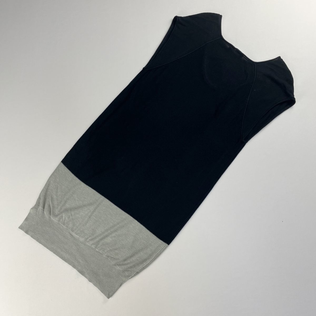 美品 Alexander Wang アレキサンダーワン ニットワンピース 切り替えデザイン 黒 ブラック サイズS*NB766_画像4