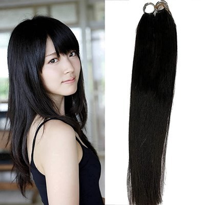 Zigmoon hair高級100%人毛シールエクステ 45CM ヘアエクステつけ毛人
