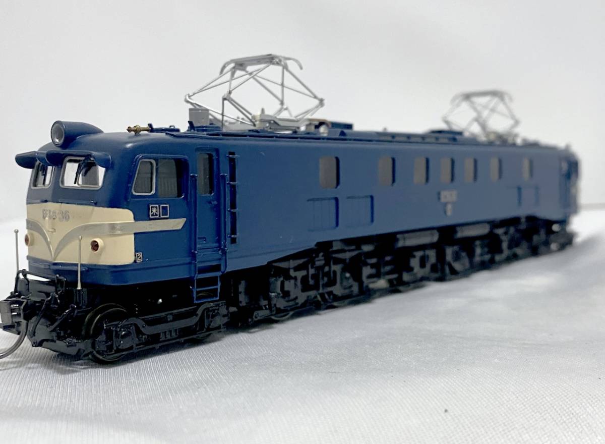 【在庫一掃】 - Yahoo!オークション 天賞堂 黒ラベル 7窓 青 36号機 EF58 JR、国鉄車輌
