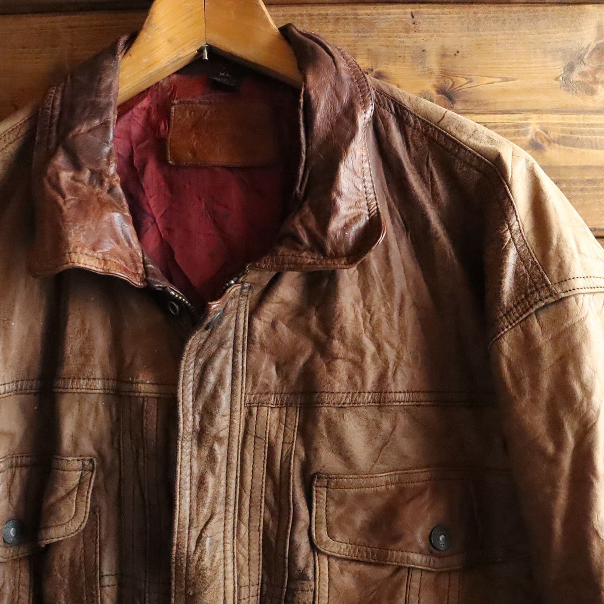 A2/T8-15-2 LEVIS リーバイス レザージャケット 本革 本ライダース 皮 直販一掃 Levi's レザージャケット 本革 革ジャン レザージャケット