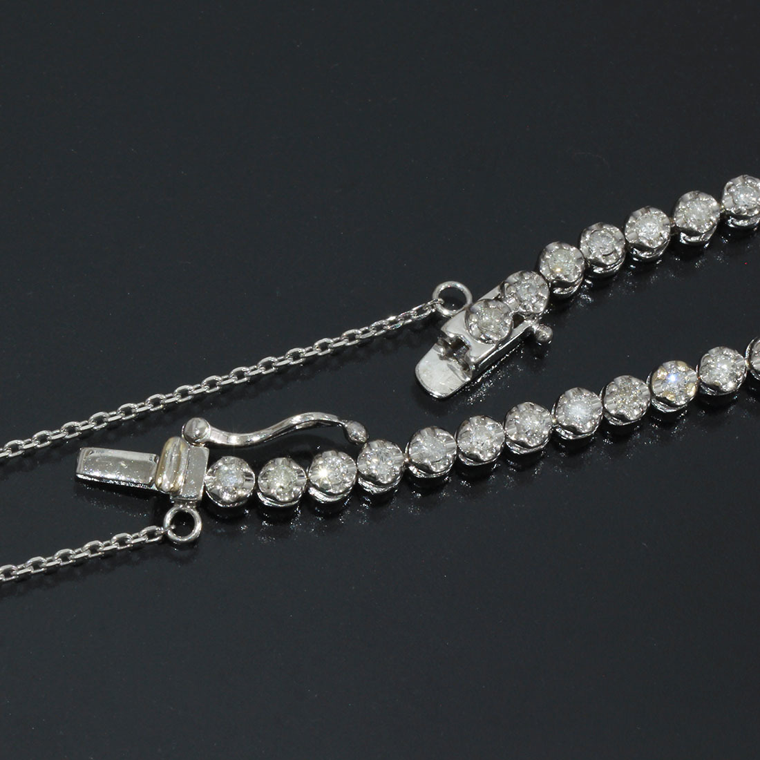 スタージュエリー テニス ブレスレット ダイヤモンド1ct K18WG D9643