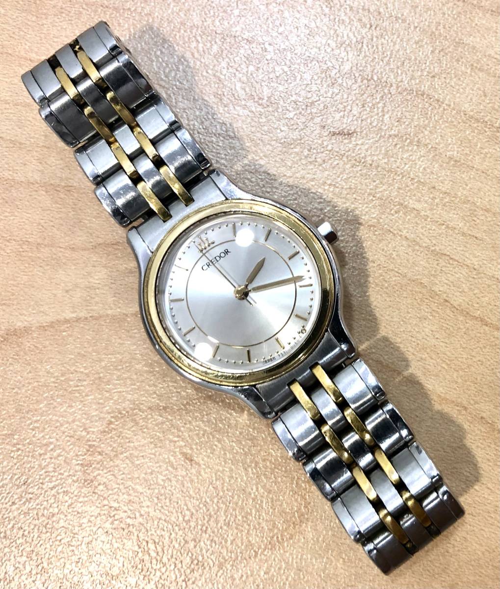 828□ SEIKO セイコー CREDOR クレドール 18KTベゼル SS クオーツ 7371