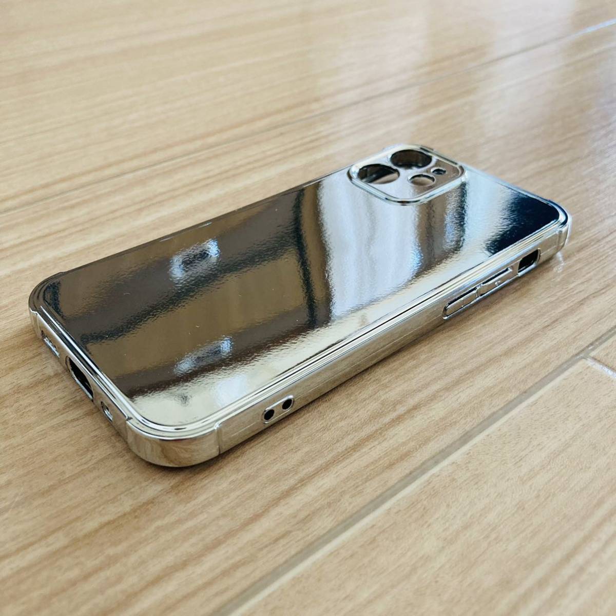 iPhone12mini iPhone12 miniケース 耐衝撃 メタリックケース TPUケース シルバー iPhoneケース スマホケース 送料無料_画像5