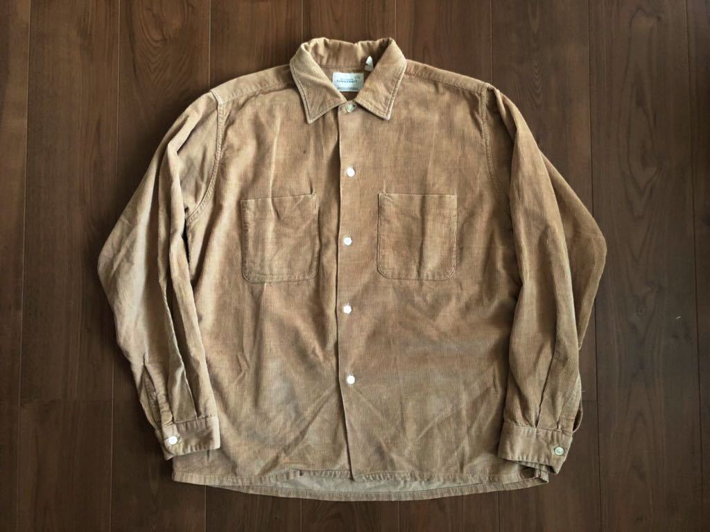 60s タウンクラフト USA製 コーデュロイシャツ M ビンテージ ☆ 50s
