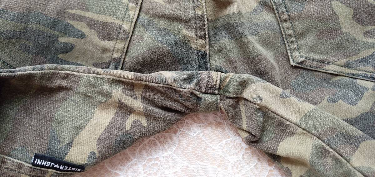  SISTER JENNI シスタージェニー 迷彩パンツ 160cｍ☆KIDSキッズ女の子長ズボンスリム 150_擦れあり。