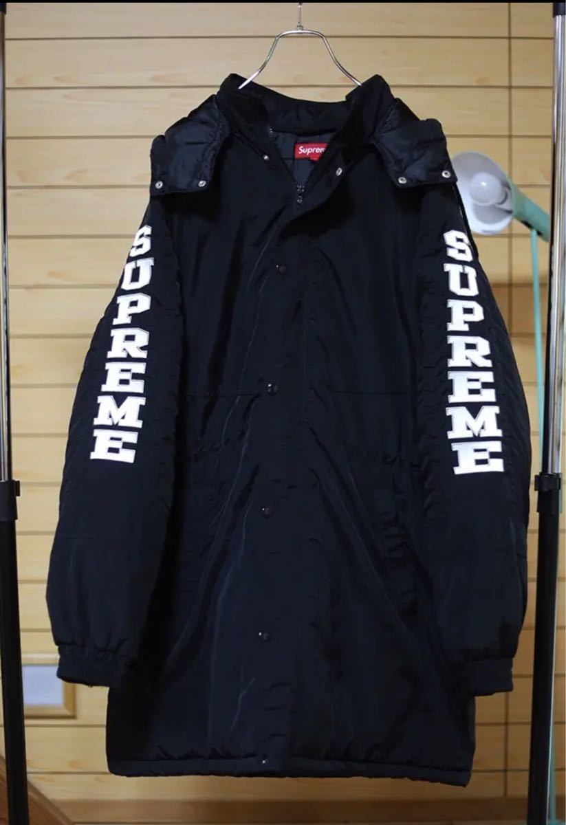 Supremeシュプリーム/18AW/ベンチコート/sleeve logo/M|Yahoo Supremeシュプリーム/18AW/ベンチコート/sleeve logo/M|Yahoo