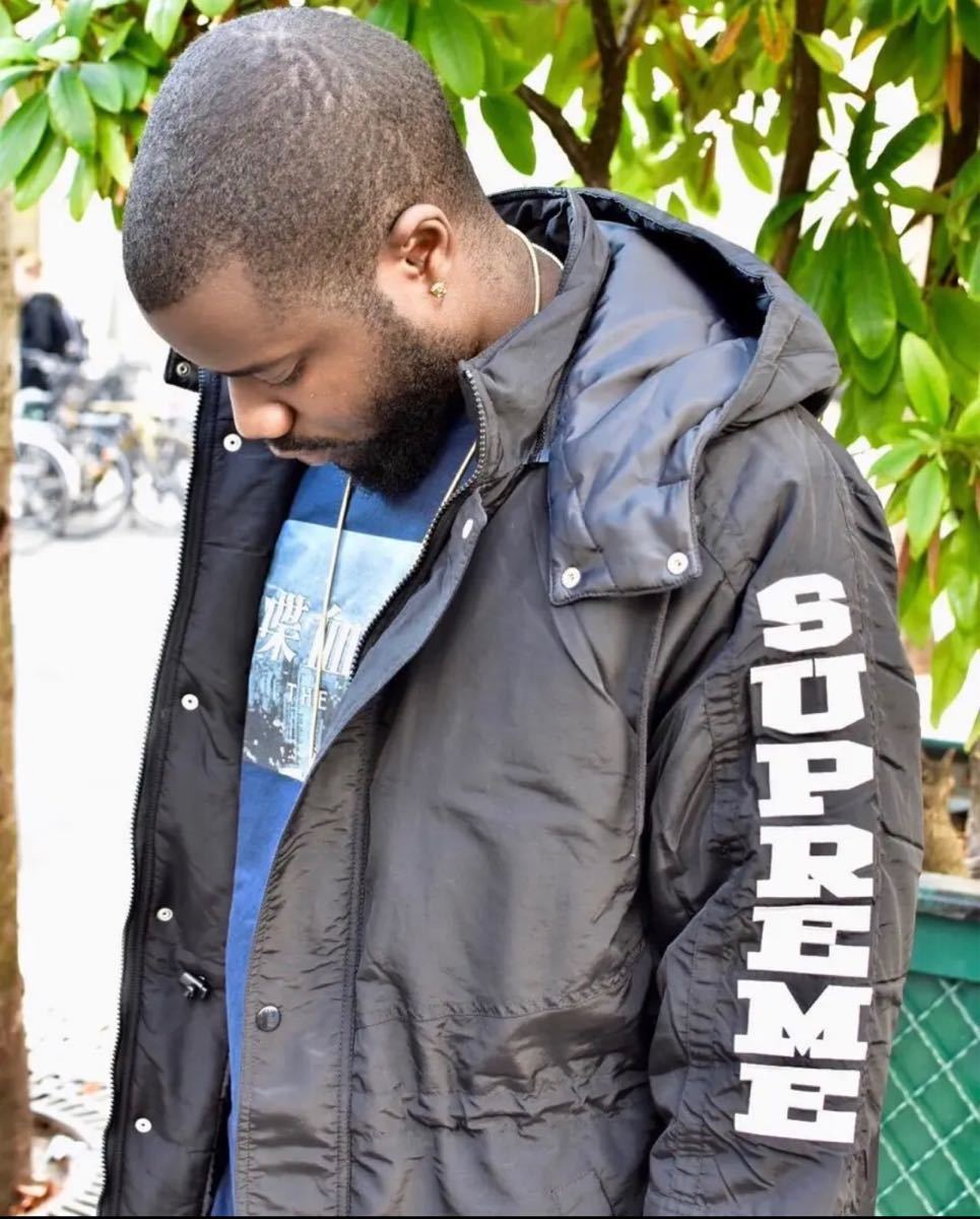 Supremeシュプリーム/18AW/ベンチコート/sleeve logo/M|Yahoo Supremeシュプリーム/18AW/ベンチコート/sleeve logo/M|Yahoo