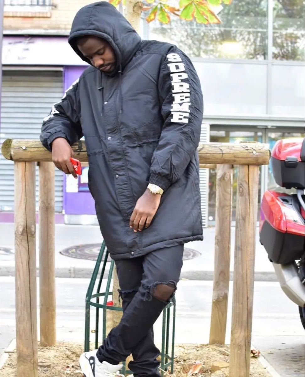Supremeシュプリーム/18AW/ベンチコート/sleeve logo/M|Yahoo Supremeシュプリーム/18AW/ベンチコート/sleeve logo/M|Yahoo