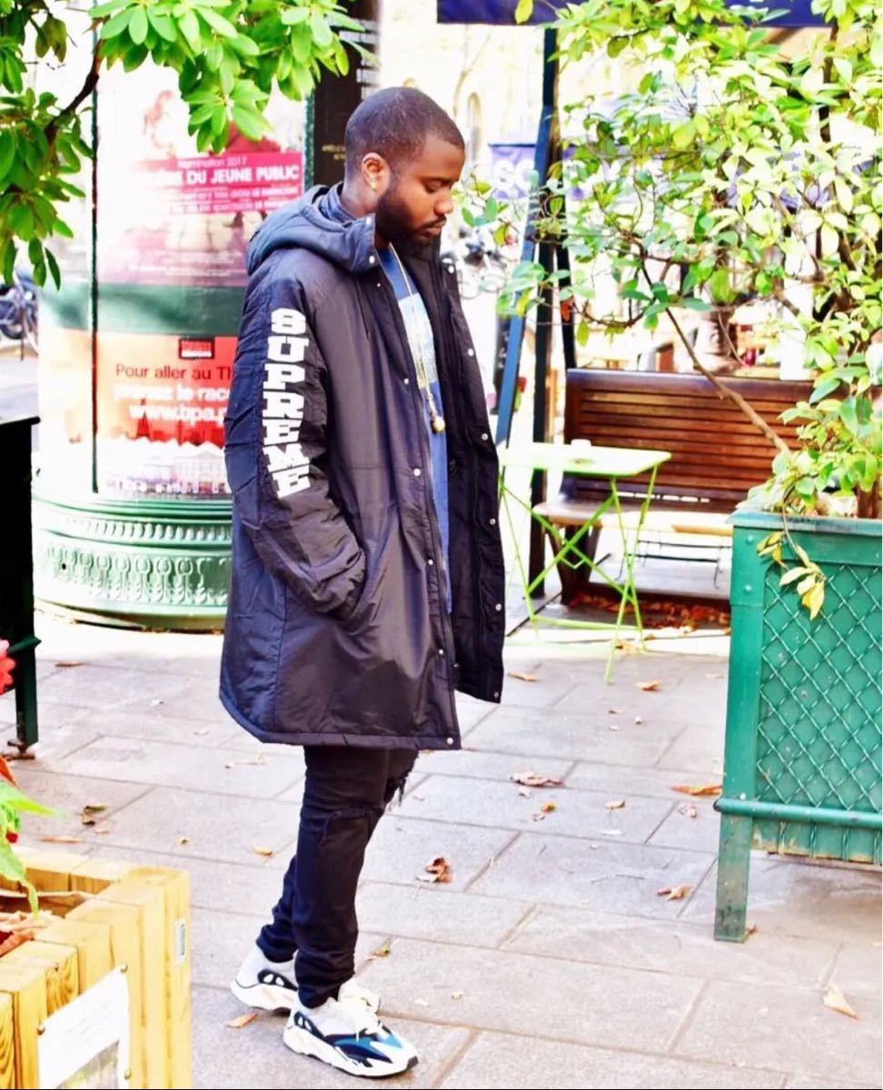 Supremeシュプリーム/18AW/ベンチコート/sleeve logo/M|Yahoo Supremeシュプリーム/18AW/ベンチコート/sleeve logo/M|Yahoo