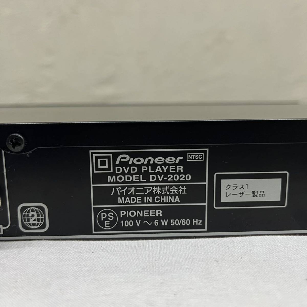 Ploneer DVD PRAYER DV-2020 RW COMPATIBLE video Pioneer corporation 100V 6W 50/60Hz 14 year made Laser product 