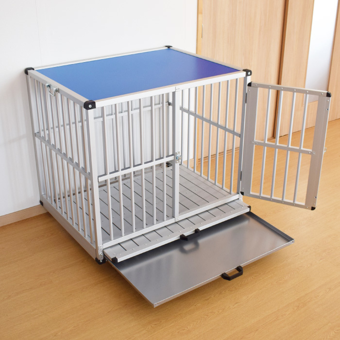 aru pet AL-86 dog cage dog . aluminium material .. specification business use indoor for with casters .