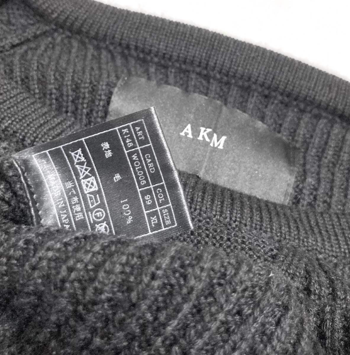 一度着4 1万 18AW AKM HEAVY WAFFLE CREW ワッフル ニット wjk ジュン 