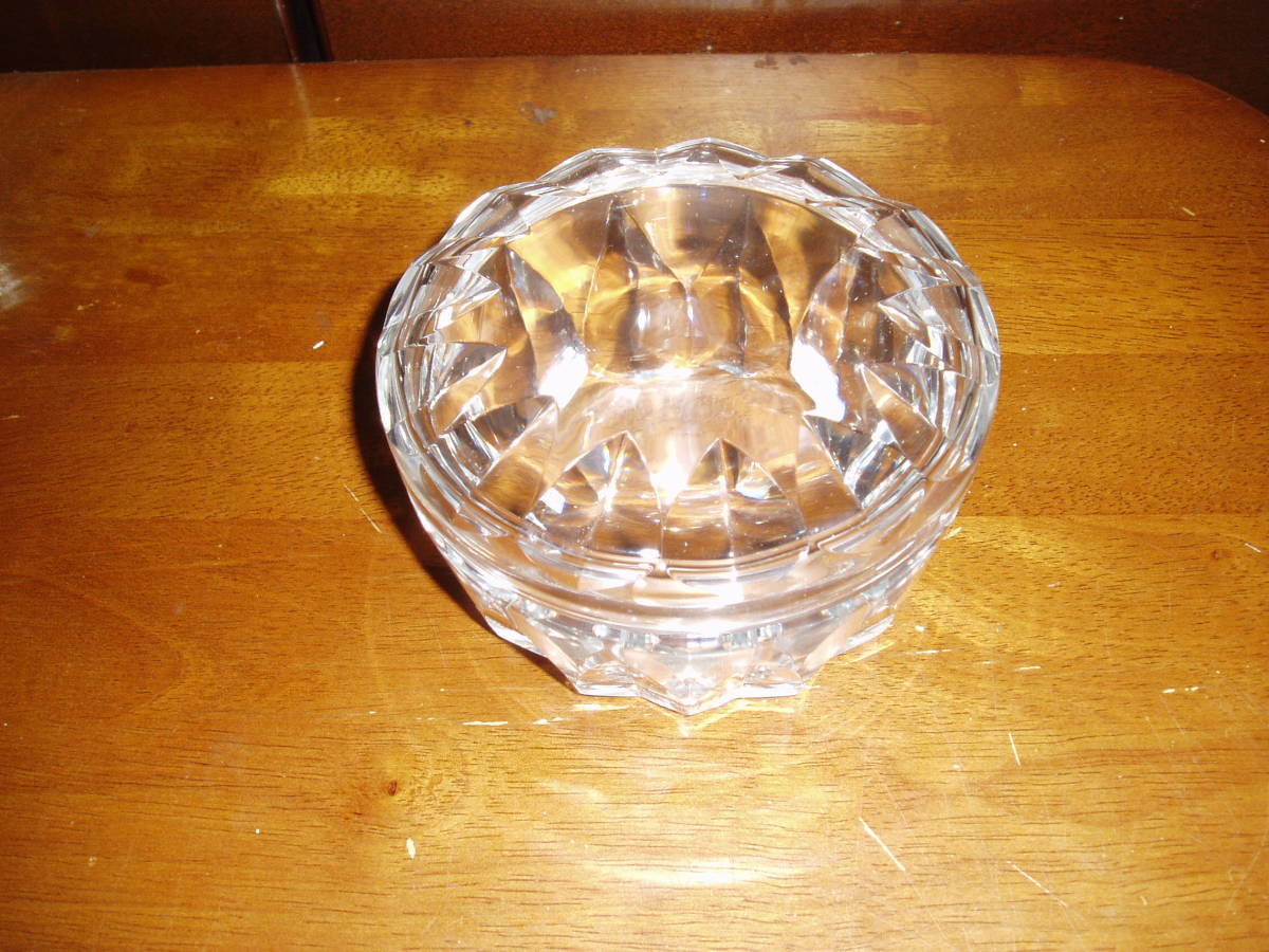 Baccarat オールドバカラ/※刻印有2.6kg 特大籠目文鉢水指 ボウル 完璧
