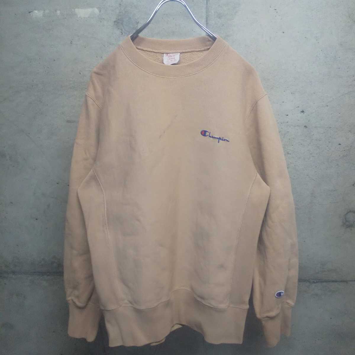 champion / チャンピオン リバースウィーブ スウェット XL 刺繍 トレーナー ビッグロゴ デカロゴ used 古着