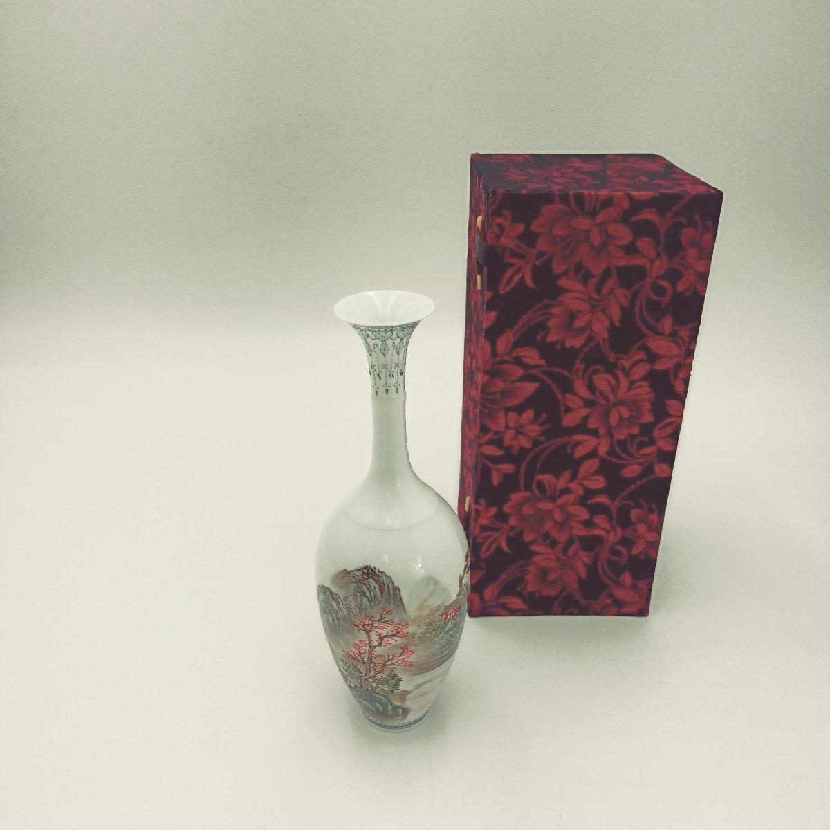 花瓶乾隆年製中国名瓷煎茶道具中国美術山水画風景画薄手化| JChere雅虎