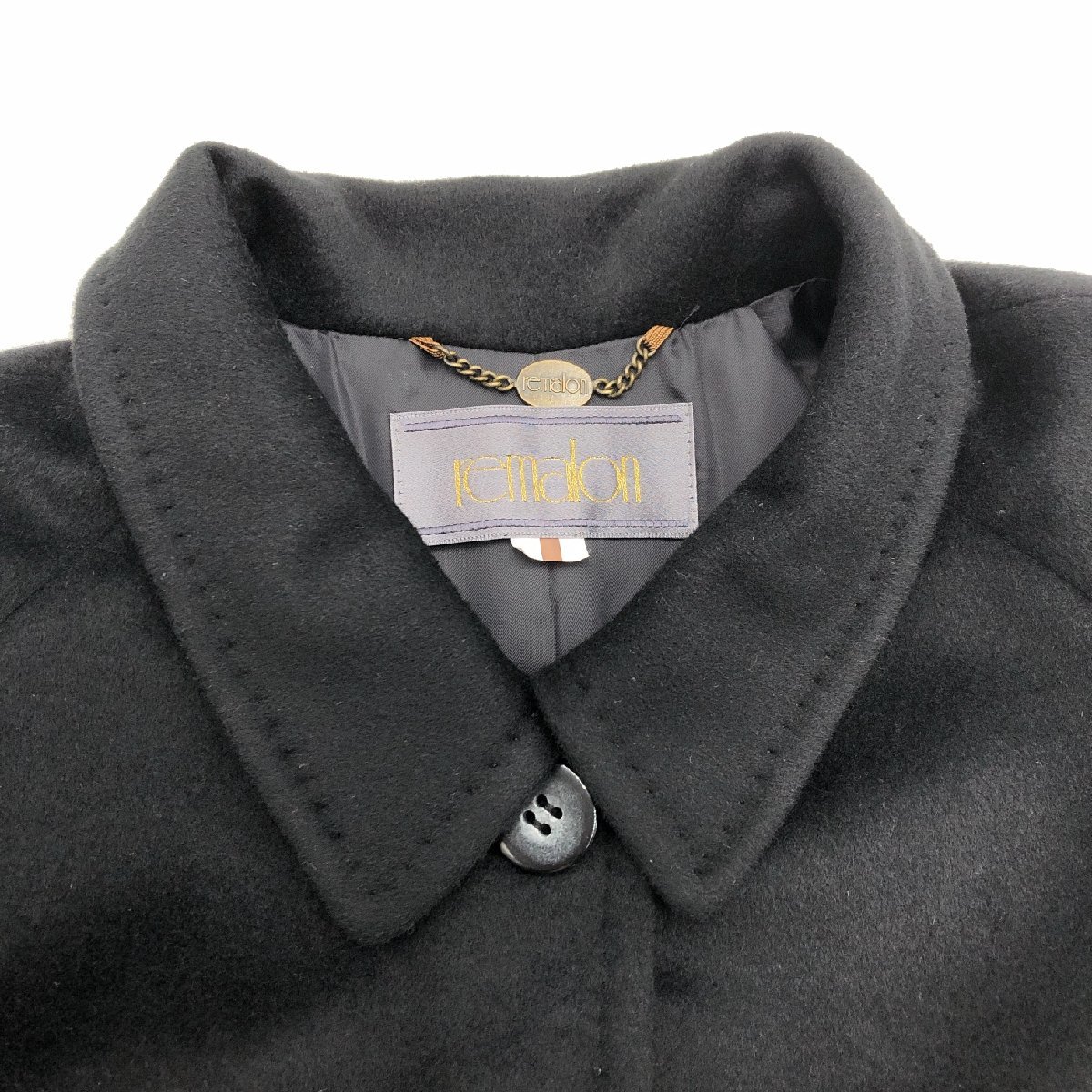  price decline high class woman clothes remalonre marron wool coat cashmere . pre ta Porte turn-down collar coat 15 number la gran sleeve black [ road comfort Sapporo ]