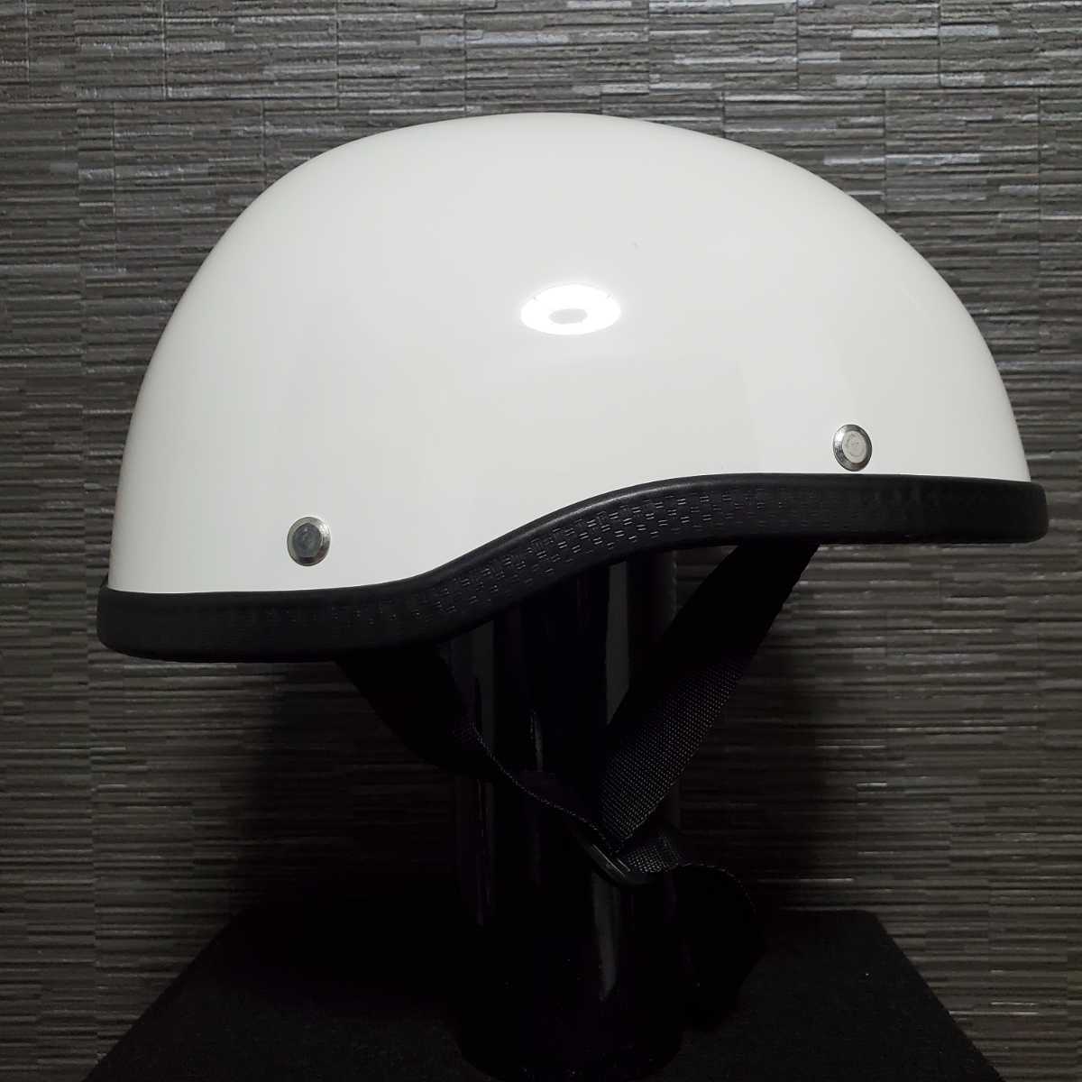 期間限定特価 ホワイト ハーフヘルメット 半ヘル キャップ ...