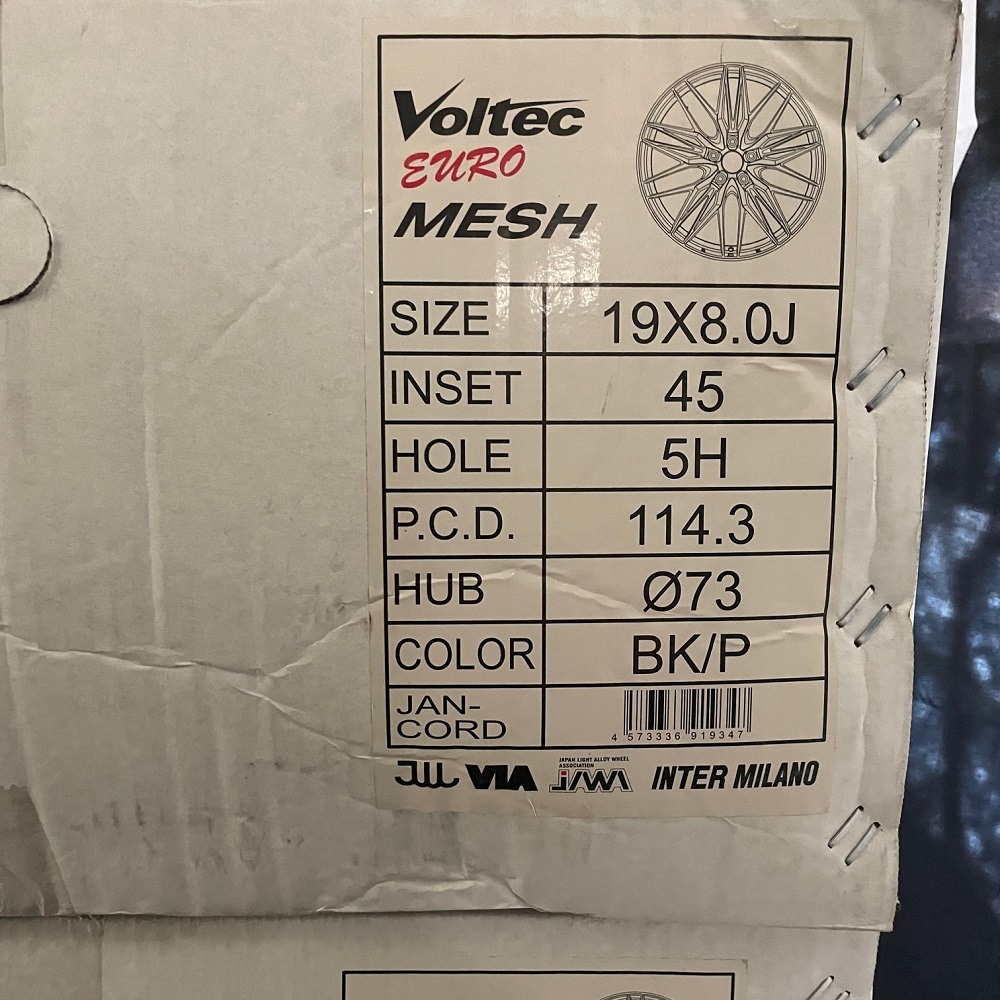 【展示品】　VOLTEC　EURO　MESH　19×8.0J　114.3-5H+45　ハブ径73mm_画像2