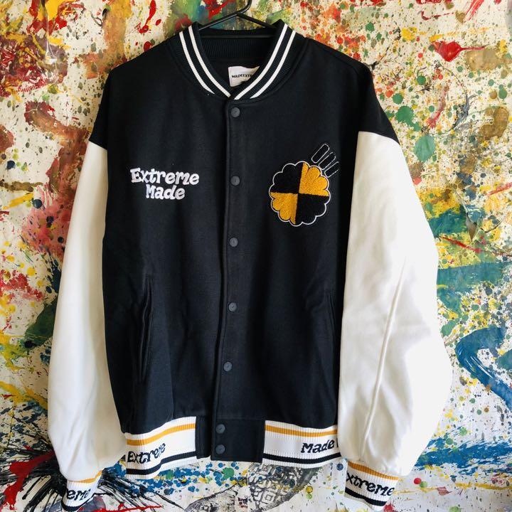 卍骸骨head卍 ボア刺繍 スタジャン ブルゾン HIPHOP 秋 冬 新品 メンズ