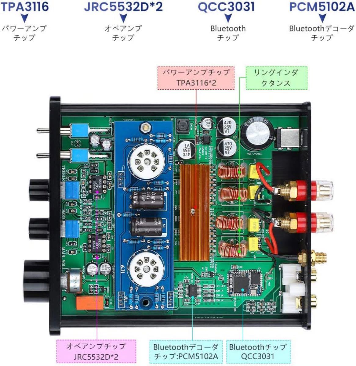 AIYIMA TUBE-T2 PRO Bluetooth5 0 ハイファイ 6J1 真空管 AIYIMA TUBE-T2 PRO Bluetooth5 0 ハイファイ 6J1 真空管